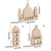 Wodden Ramadan Wooden Ornament Handmade Eid Party Props Simple Eid Mubarak Ornament  Scene Props