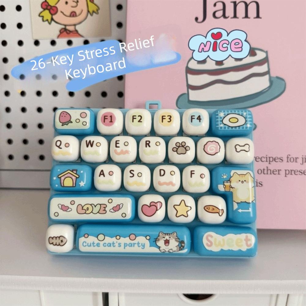 26 Key Mechanical Keyboard Keychain Creative Design Mechanical Keyboard Toy Gift Accessories