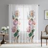 2 Pieces HD Digital Pink Carp Lotus Pond Printed Window Valance Home Decorating Style Decorative Living Room Bedroom Rodding Cur