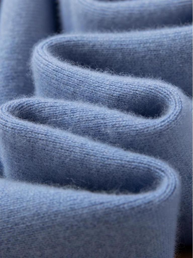 Men's Cashmere Half-High Neck Thick Knit Casual Pullover Sweater