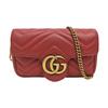 [Pre-Owned] GG Marmont Vintage Metal Logo Quilted Leather Mini Shoulder Bag - Very Good #PAU5ZW