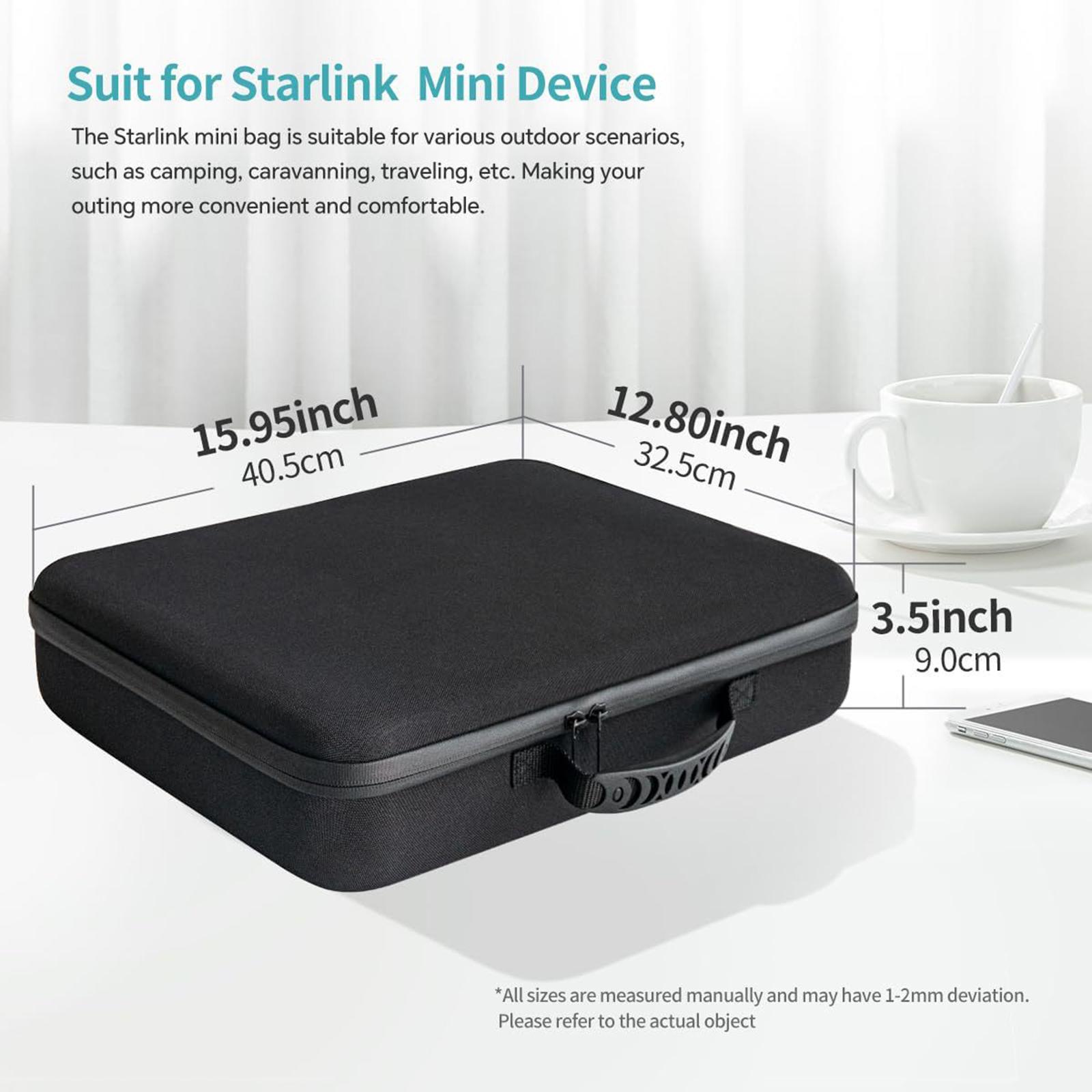 

EVA Hard Carrying Case For StarLink Mini Kit Travel Case Waterproof Storage Case Protection Bag With Multiple Compartments чорний