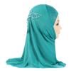 Lace Rhinestone Decor Kids Hijab Breathable Headscarf Charming Head Wrap  Casual