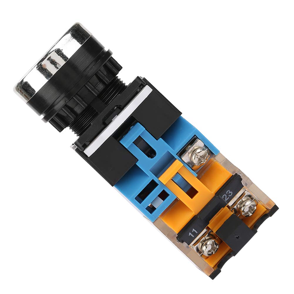 LA38-11DS Self-Locking Red Push Button Switch, 220V/380V 22mm Industrial Switches with LED Light