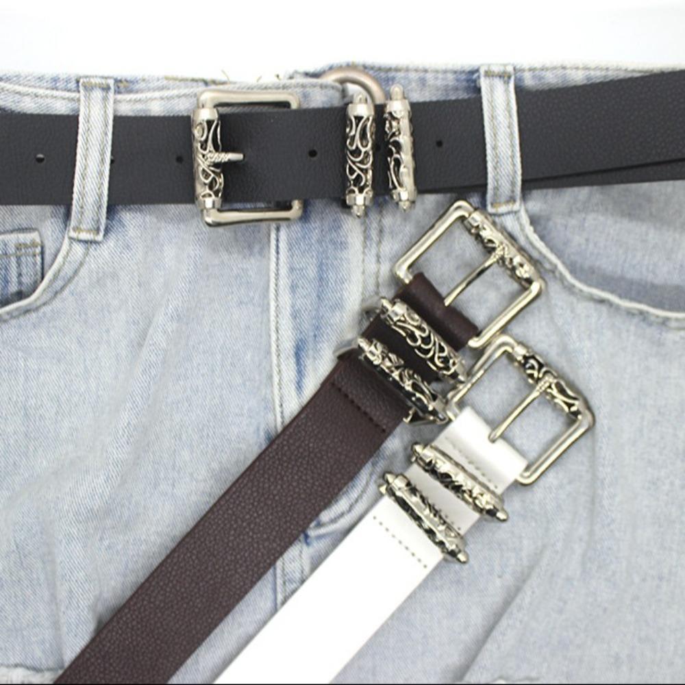 Classic Style Metal Buckle Belt Casual Waist Decoration New Versatile Waistband  Women