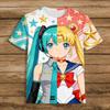Sailor Moon Hatsune Miku Anime Graphic T Shirt Summer Men's Shirts Women Y2k t-shirts Casual Trend Kids