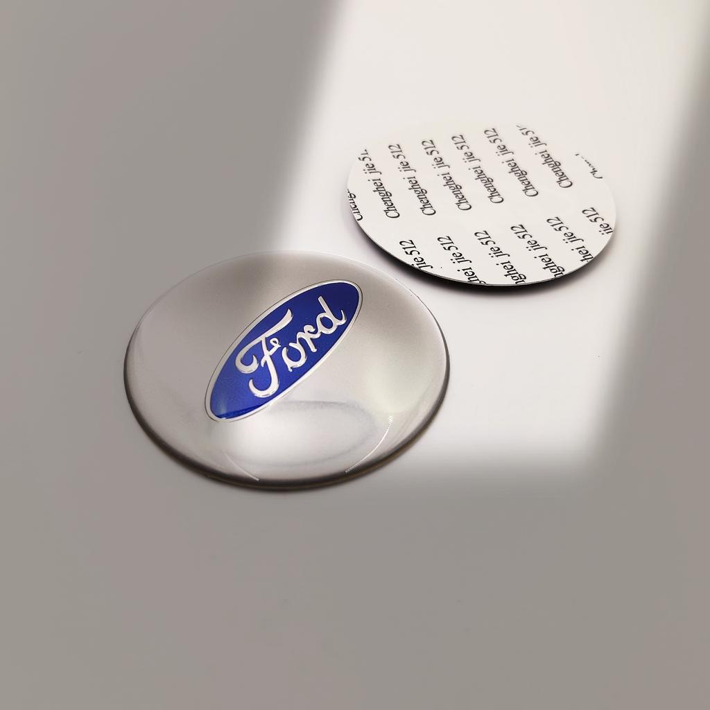 ZLKQ1 4pcs fiat ForFord Car emblem Wheel hub Center Cap Badge covers sticker Decals 54/56/60/62/65mm Styling accessories