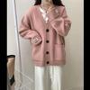 Autunno Donna Maglione Lavorato a maglia Moda di base Top T-shirt Cardigan Manica lunga Camicia coreana Allentato Casual Show Cappotto sottile