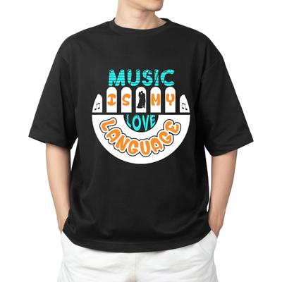 Music Is My Love Language  T-shirt Men's Women's Tops Tees | Unisex Music Lover Tee | Gift for Musicians