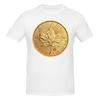 Canadian Maple Leaf 1oz Gold Coin Shopping Tshirt Sporty Trendy Seamless Splicing Shirt