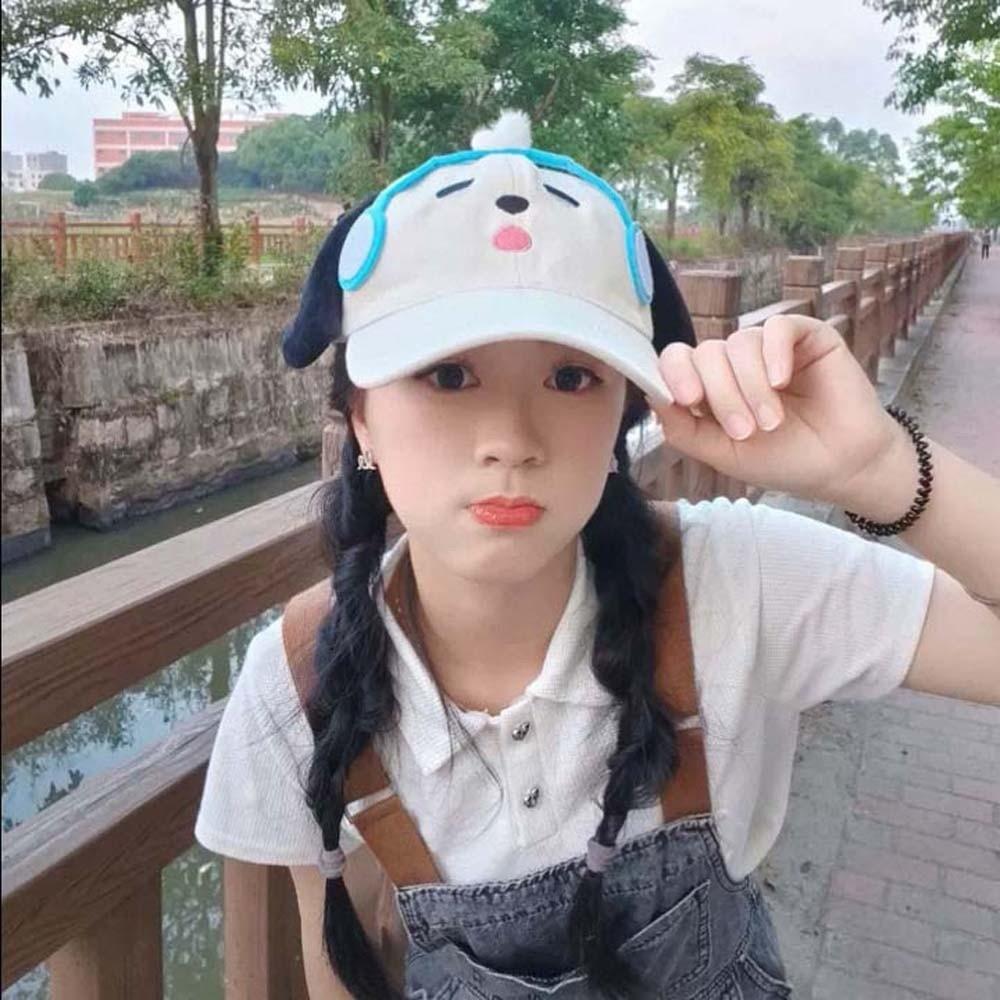 Sweet Eyewear Puppy Cap Adjustable Puppy Hat with Big Ears Trendy Cartoon Peaked Cap  Daily
