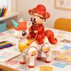 Electric God of Wealth Toy with Music LED Light Cartoon Riding Horse Fortune God Toy with Movable Joints Spring Festival New Year Gift