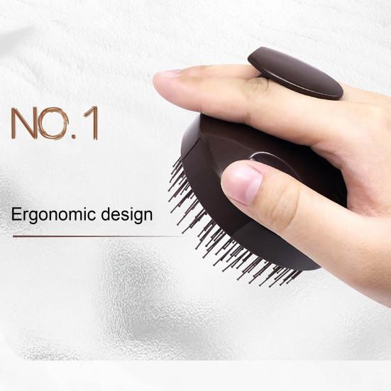 Scalp Massager Shampoo Brush with Ergonomic Handle Men Women Portable Travel Hair Growth Scalp Exfoliator Scrubber Cleaning Brush