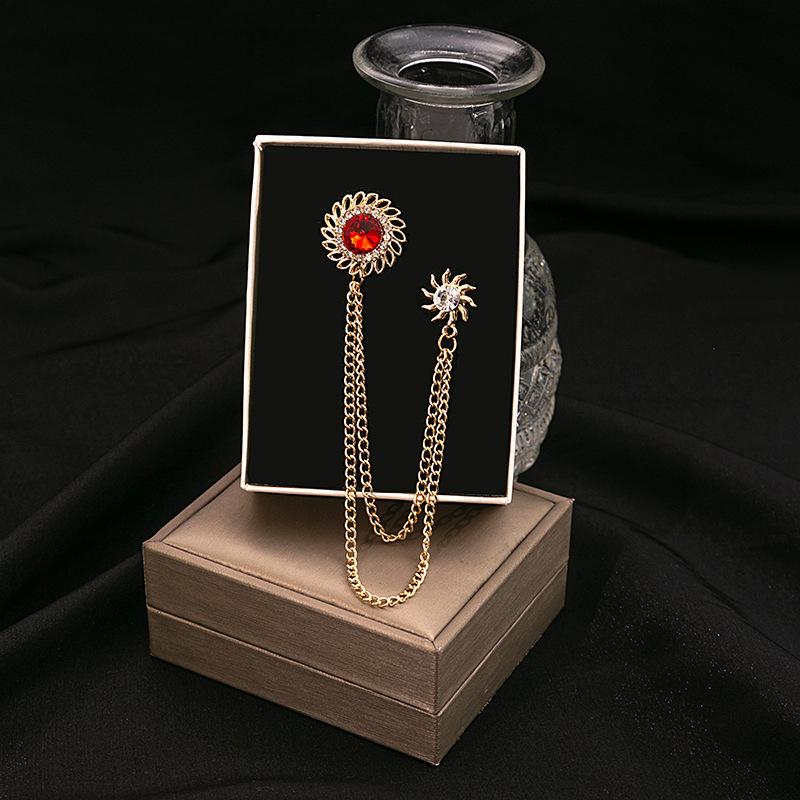 Angel Wings Brooch Vintage Court Style Hollow Round Collar Pin Love Suit Fixed