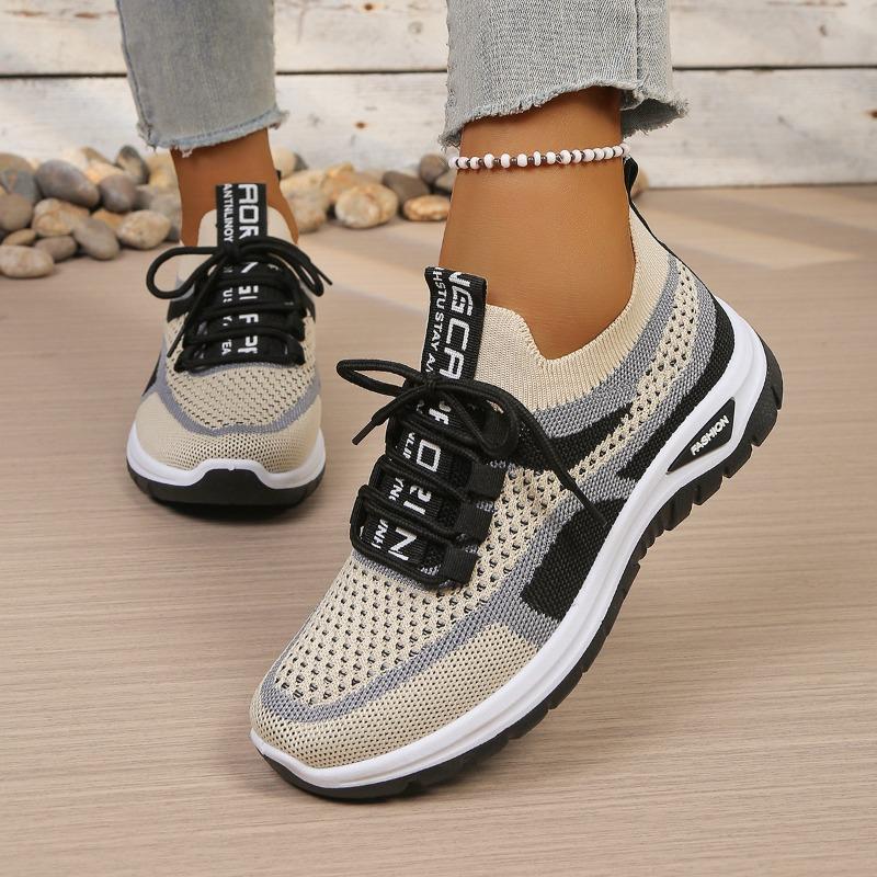 Women's Slip-On Thick Sole Casual Sneakers, Lightweight Breathable Comfort Walking Shoes