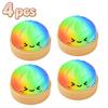 Simulated Colorful Dumpling Squishy Stress Relief Steamed Stuffed Bun Super Soft Slow Rising Decompression Toy for Birthday Gift