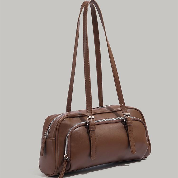2025 New Vintage Handbag: Commuting Bowling Bag, French Baguette Boston Bag, High-end Shoulder Underarm Bag