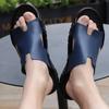Fashion Sandals Mens Leather Classic Summer Men Slippers Soft Black White Slippers PU Leather Slippers Lightweight EVA Slides for Men