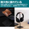 HAMILO Headphone Wooden and Aluminum for Gaming Desktop Headsets Stand, Alloy, (Black)