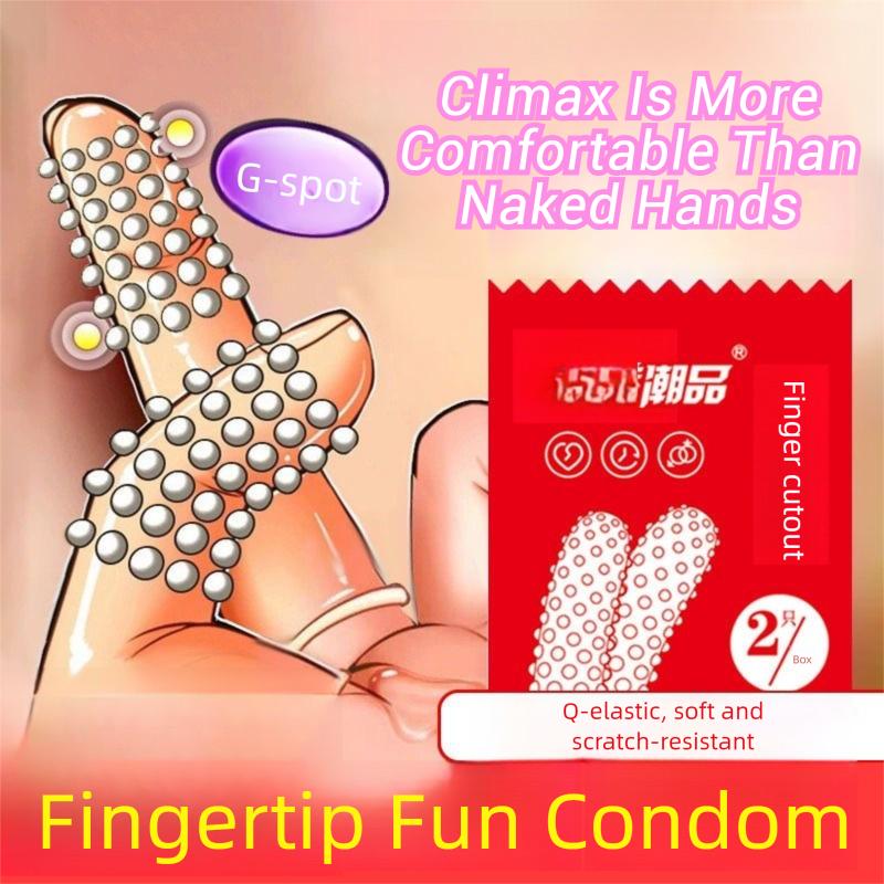 Finger Condom Sleeve Vaginal Oragsm Stumilation Condoms Reusable Clitoris Massage For Men Sex Toys Les Contraception Lesbians
