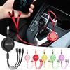 1Pcs Car Mounted Telescopic Three In One Mobile Phone Charger For Mercedes Benz AMG W212 W205 W246 W177 W176 W213 GLC GLE GLS Welcome Laser Projection