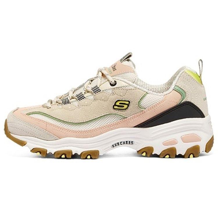 Skechers DLites 1.0 Mesh Lace-Up Comfortable Low-Top Casual Shoes Women sneaker Coral 149780-NTCL 35