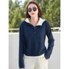 Zipper Hooded Sweatshirt for Women New Fashion Versatile Long Sleeve T-Shirt Top Korean Style Trendy Jacket
