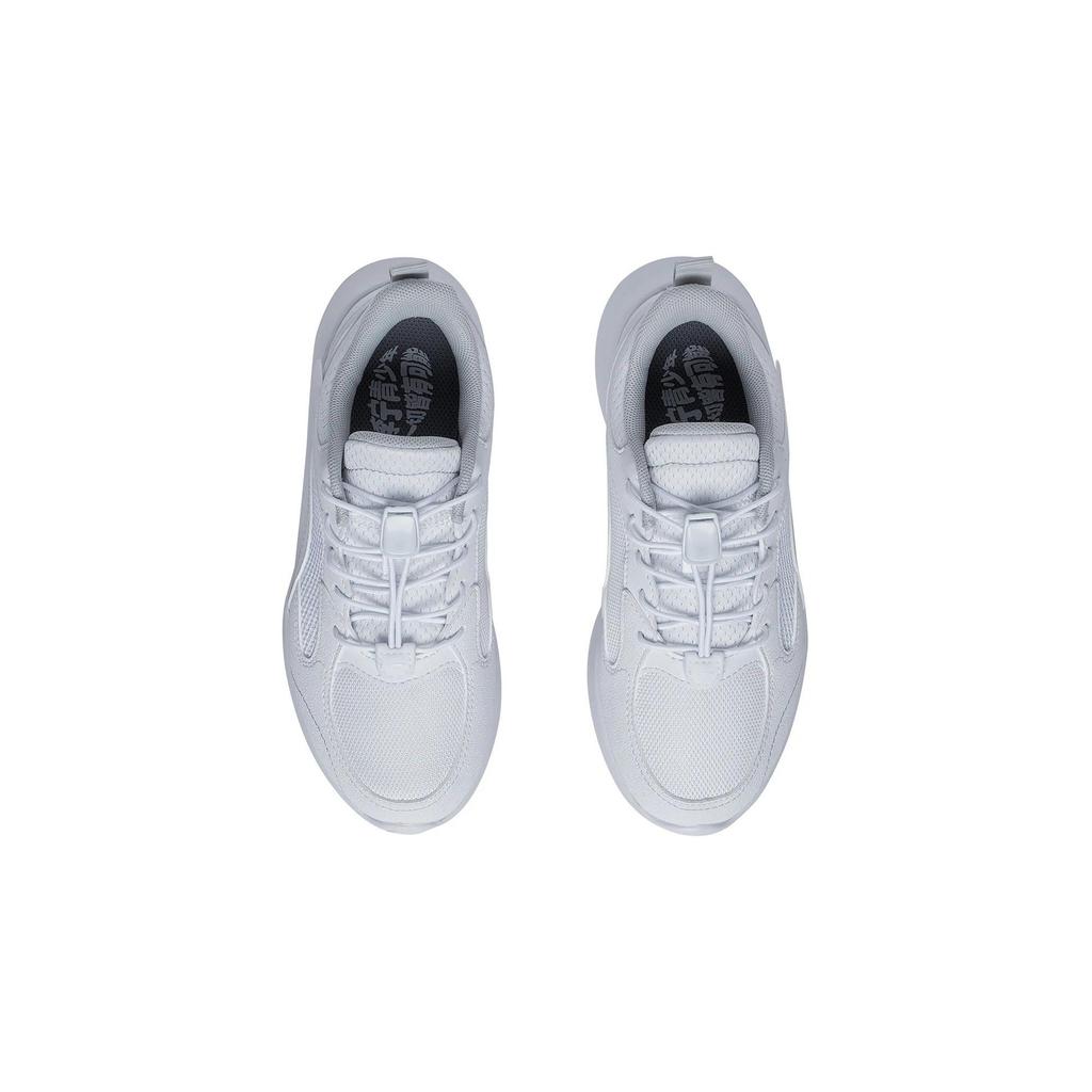 Li Ning Youth Sports Lifestyle Series Ling Yue 3.0 Comfortable Versatile Non-Slip Casual Shoes Kids Casual Shoes White YKCT032-3