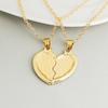 Zhi Jia European & American Fashion Diamond Heart Best Friend Necklace