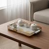 Rectangular Tea Serving Board Easy to Clean Drainage Design Tableware Xl Black