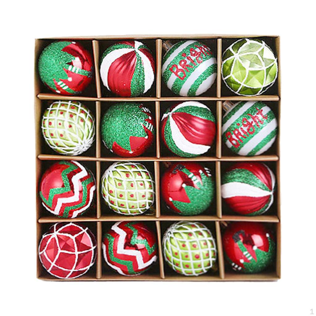16 Christmas Balls, Hanging Decorations for Home