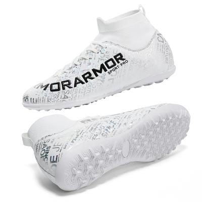 31-48 High Top High Quality Youth Soccer Shoes Broken Studs Men's Lace-up Rubber Soft Sole Big Size Soccer Boots