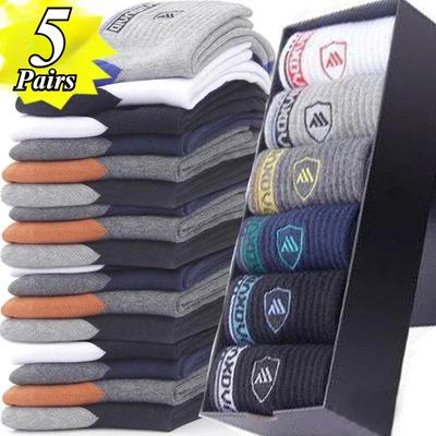 1/5 Pairs Breathable Sports Stockings Men Socks Autumn and Winter Men Socks Sweat Absorption Deodorant Business Sox