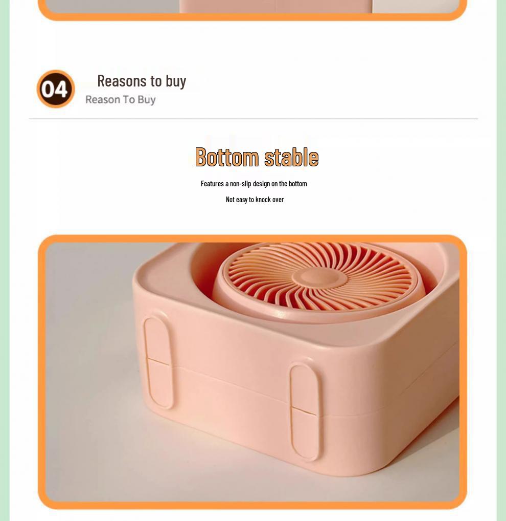 2026 Cute Portable Desktop Fan with Humidifier - Perfect Summer Gift for Students