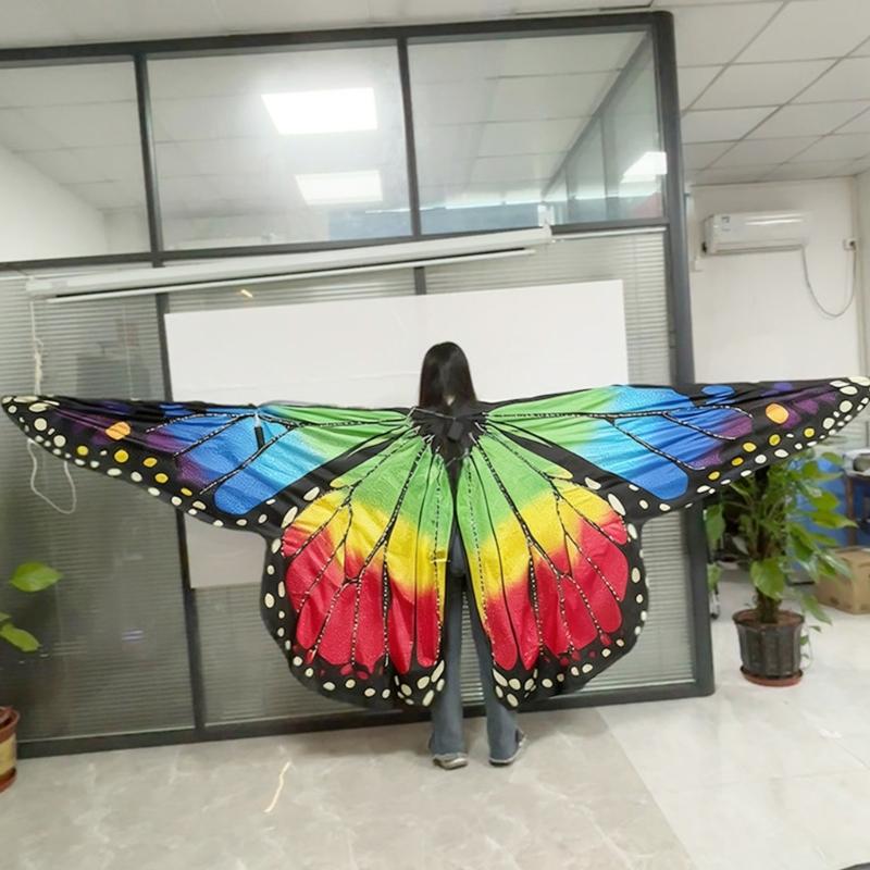 24TE Comfortable Wearable Butterfly Wing with LED Light for Halloween Dance Parties