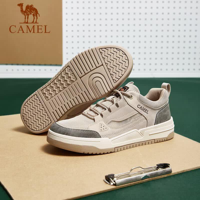 Camel Men's Retro Patchwork Skate Shoes