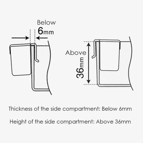 2-Piece Mini Refrigerator Pocket, Refrigerator Storage Case, Small Item Organizer, Box, Rack, Classifier, Condiment Organizer, Stationery Organizer, S