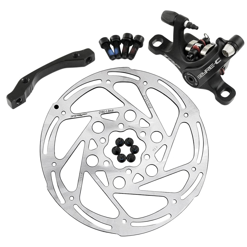 TRP Road Alloy Mechanical Disc Brake Set 160mm Front and MH1705 SPYRE-C Rotor, Rear,
