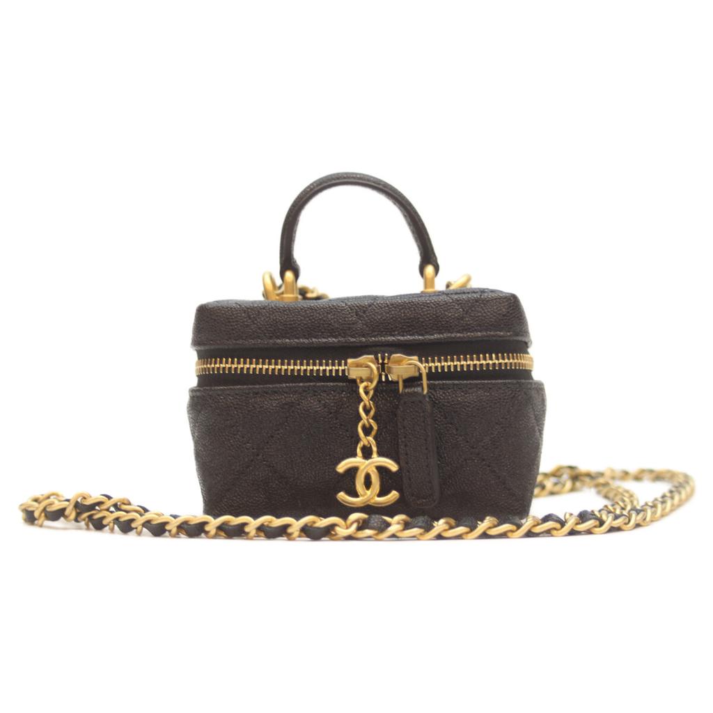 CHANEL No. 31 AP2194 Black Caviar GHardware Top Handle Mini Vanity Shoulder Shoulder bag Black/GDHardwareUsed
