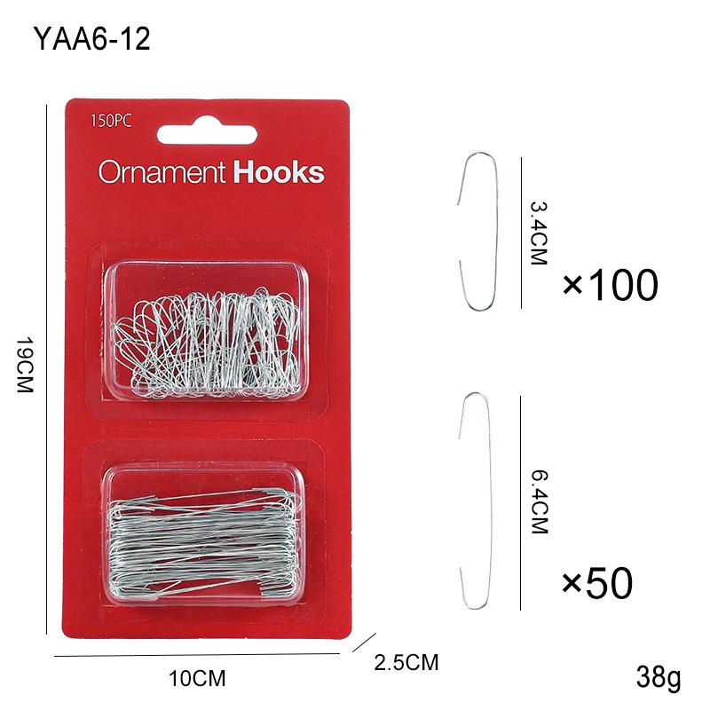 150Pcs Christmas Tree Hooks S Shape Christmas Ornaments Hook Bauble Ornament Hanger Hanging Pendants Xmas Tree Hangers
