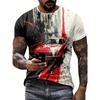 Vintage Wolf Grafik T-Shirt Herren Sommer Outdoor Herren Kurzarm T-Shirt Übergroßes Herren T-Shirt Mode Rundhals Herrenbekleidung