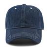 HT4391 Baseball Cap Men Women Cotton Denim Baseball Hat Classic Solid 6 Panels Snapback Cap for Men Women Adjustable Hip Hop Cap
