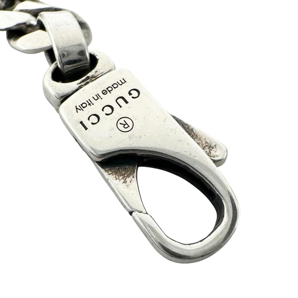 Great GUCCI bracelet Interlocking G Current product Chain Silver AG925 Women 17 Used
