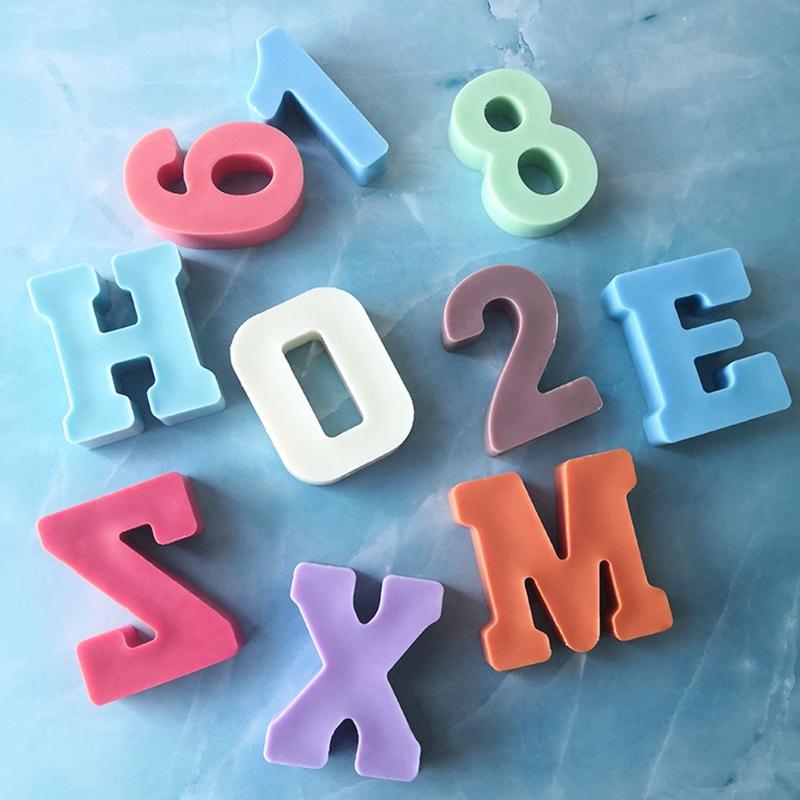 3D A~Z Letters Silicone Molds Epoxy Resin Mold DIY Crafts Polymer Clay Plaster Mold DIY Candle Handmade Soap Tools