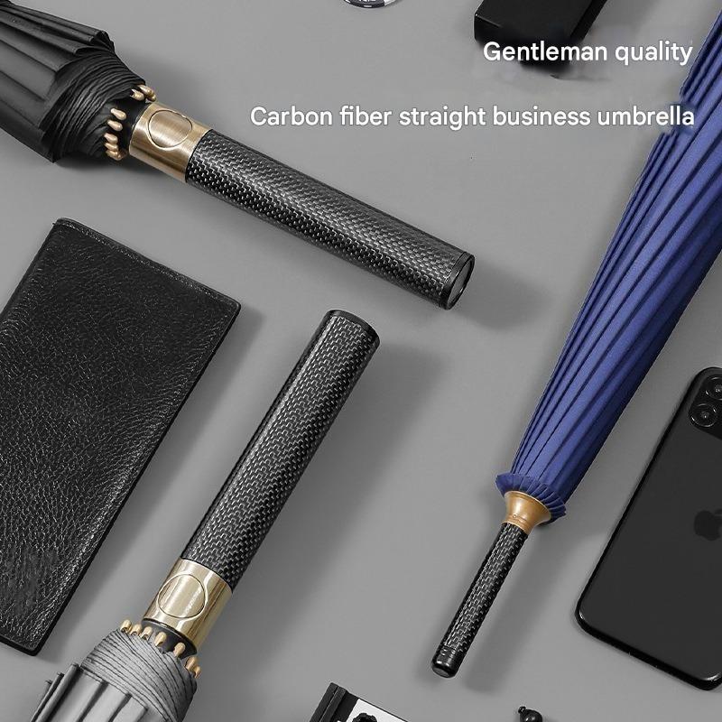 Carbon Fiber Golf Straight Handle Umbrella For Business People Sunscreen And Uv Protection Light Luxury Business Gift Umbrella