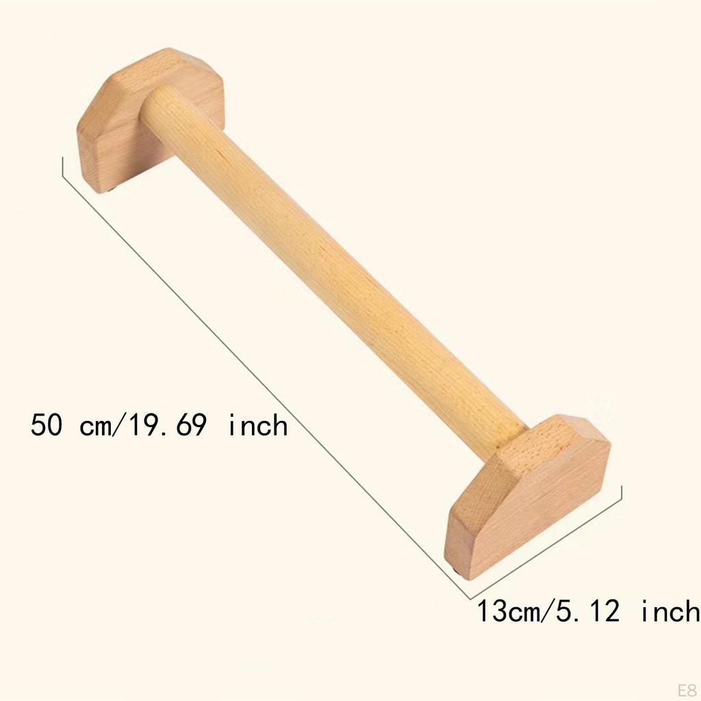 2 Pieces Pushup Bars Fitness Portable Planks Calisthenics Wood Parallettes Push up Stands for Home