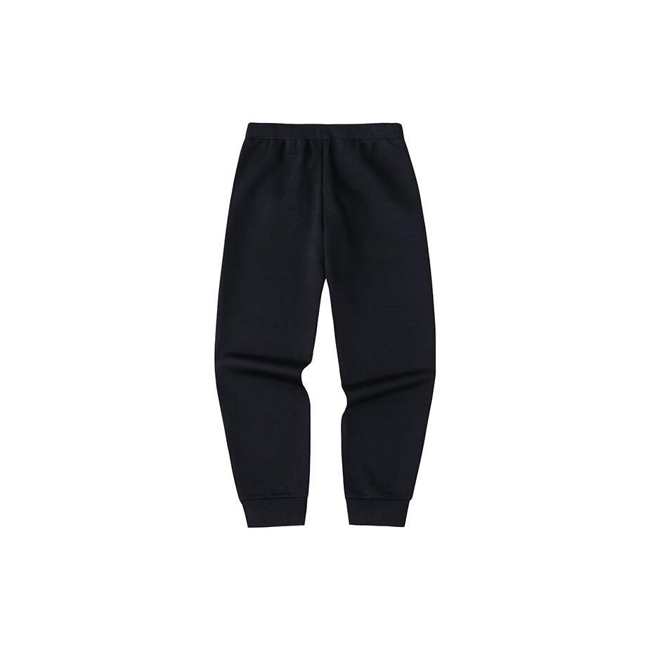 Anta Dragon Year Series Solid Color Mid Waist Cuffed Knit Sports Pants Women bottoms Black Gold 162418307-1