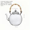 OULOVECO Handmade Heat-Resistant Glass Teapot, Direct Heat, Large Capacity, Bamboo Handle Teapot, Suitable for Fruit Tea, Camellia Tea, and Craft Teas