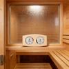 Accurate Digital Sauna Temperature & Humidity Meter with Large Display Strong Pine Wood Thermometers for Wellness Center