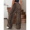 Style Low-waisted Casual Straight Wide-leg Pants Summer Fashion Versatile Leopard Print Pants European American Girls